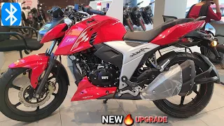 2024 Bluetooth📲 Tvs Apache RTR 160 4v New RC Red Colour & Dual Disc🛞 ABS Model Full Review & Price