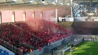 FCK-Gästeblock beim Derby in Saarbrücken