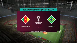 Game play Fifa World Cup  2022 Mode Cameroon   VS Brazil   (02/12/2022)