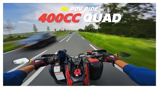 This 400cc Quad is a Blast on the Streets! | Suzuki LTZ400 [POV 4k]