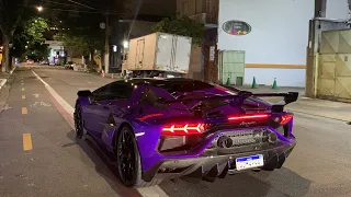 Lamborghini Aventador SVJ Roadster com escape Secret Weapon Acelerando Forte *João Vilkas*