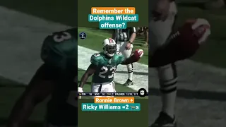 The Dolphins Wildcat Offense was a WILD time in NFL history🐬 Ronnie Brown + Ricky Williams 🐐