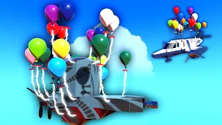 AIRSHIP BATTLE! But Party Balloons Are The Only Source of Lift?