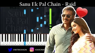 Sanu Ek Pal Chain - Raid - Piano [ Piano Tutorial + Midi + Sheet Music ]