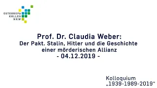 Claudia Weber: Der Pakt. Stalin, Hitler und die Geschichte einer mörderischen Allianz