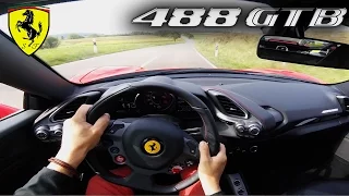 Ferrari 488 GTB 780HP POV Test Drive Acceleration & SOUND on AUTOBAHN by VOS Performance