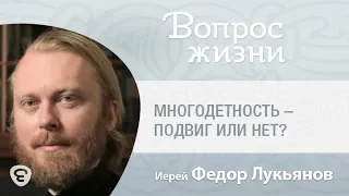 Многодетность – это подвиг или нет. «Вопрос жизни» с иер. Феодором Лукьяновым