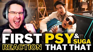 NON K-POP FAN REACTS TO PSY for the FIRST TIME! | 'That That (prod. & feat. SUGA of BTS) MV REACTION