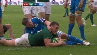 Jack McGrath powers over for great Try - Ireland v Italy 8th March 2014