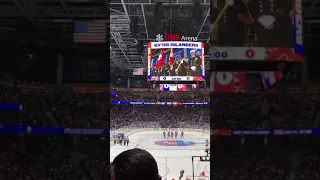 Islanders fans singing the national anthems of Canada and USA before 1st game in new UBS Arena