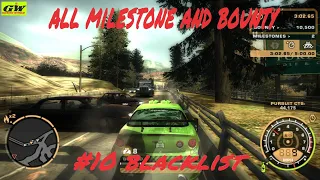 NFS Most Wanted | MILESTONE & BOUNTY | BARON #10 BLACKLIST