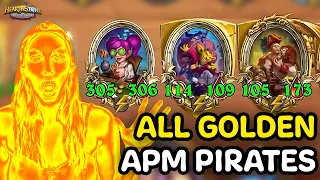 ALL GOLDEN APM Pirates is Crazy!- Hearthstone Battlegrounds