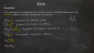 Sole podwójne (sole obojętne).  [Poziom podstawowy + rozszerzony]