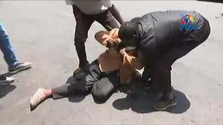 RAW: Vehicle runs over protesters in Nairobi