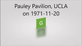 Pauley Pavilion, UCLA on 1971 11 20