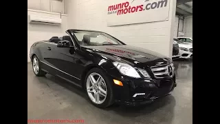 2011 Mercedes E550 Cabriolet SOLD SOLD SOLD Convertible V8 Low KMs Cream Puff Munro Motors