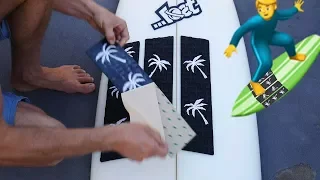 SURFBOARD FRONT TRACTION PAD INSTALLATION