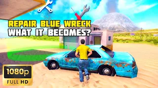 REPAIR BLUE WRECK CAR, WHAT IT BECOMES? | OFF THE ROAD HD OPEN WORLD DRIVING GAME