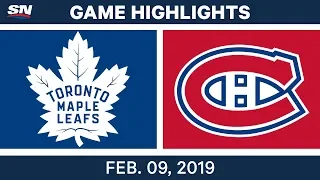 NHL Highlights | Maple Leafs vs. Canadiens - Feb 9, 2019