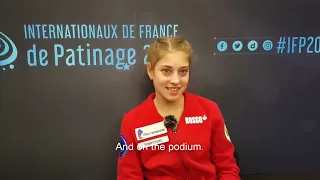 Alena Kostornaia Interview at ISU Grand Prix France 2019