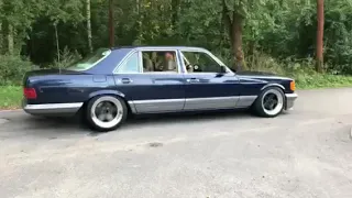 500 SEL burnout Mercedes 126 AMG Penta 17" h&r Nardi Zender