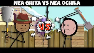 LA ȚARĂ: NEA GHIȚĂ VS OCHILĂ (Partea 1) #stickman #animation #povesti #animatie