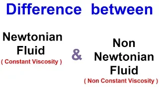 Difference between Newtonian fluid and Non Newtonian fluid