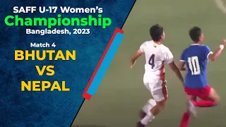 🔴 Live Match 4: Bhutan vs Nepal | SAFF U17 Women's Championship 2023 | Sportzworkz