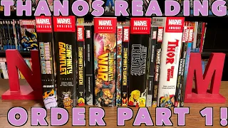 A comprehensive look at the reading order of Marvel Cosmic | Thanos | Part 1!