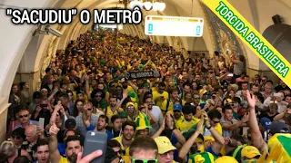 TORCIDA BRASILEIRA "SACUDIU" O METRÔ EM MOSCOU NA RÚSSIA !!