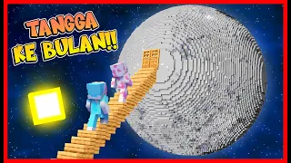 ATUN & MOMON MEMBUAT TANGGA MENUJU KE BULAN !! Feat @sapipurba Minecraft