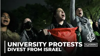 Palestine solidarity: Second week of protests across US campuses