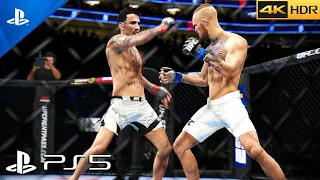 (PS5) MAX HOLLOWAY vs CONOR MCGREGOR | INCREDIBLE FIGHT in UFC 4 | Ultra Graphics [4K 60FPS HDR]