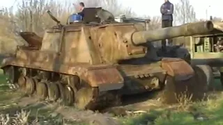 WE FOUND A SELF-PROPELLED WWII ISU-152 AND WERE ABLE TO START IT