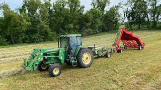 John Deere 7410 & 4440 Baling First Cutting Hay | Kevlor Farms 2024