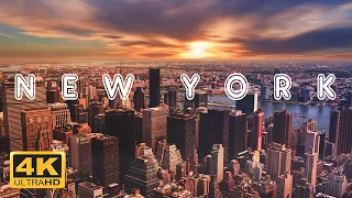 New York City ,USA in 4K ULTRA HD  🇺🇸  - DRONE SHOTS Above NYC (60FPS)