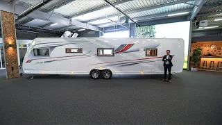 12m to -50° C: Kabe Imperial 780 TDL King Size and the longest caravan in the world. Small tour!