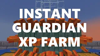 Minecraft Elegance: Instant Guardian XP Farm, No Drain (180k XP/h and 90k drops/h, Java 1.16-1.20*)