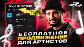 Бесплатное продвижение для артистов — PRO BATTLE League