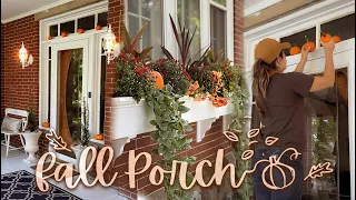 FALL PORCH DECORATE WITH ME: Outdoor Fall Porch Decor Ideas (an abundant autumn Pinterest look)!