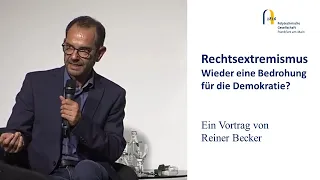 Reiner Becker: Rechtsextremismus. Wieder eine Bedrohung für unsere Demokratie