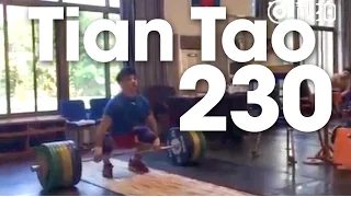 Tian Tao 230kg Clean + Missed Squat Jerk