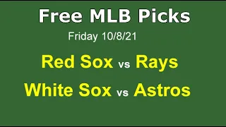 Free MLB Picks Today 10/8/21 MLB Playoff Winners Betting