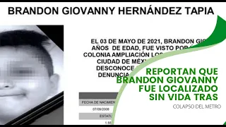 Reportan que Brandon Giovanny fue localizado sin vida tras colapso del Metro