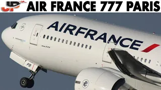 Piloting AIR FRANCE Boeing 777 out of Paris | Cockpit Views (2013)