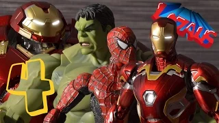 IRONMAN STOP MOTION Part 4 with SPIDERMAN HULK & HULKBUSTER