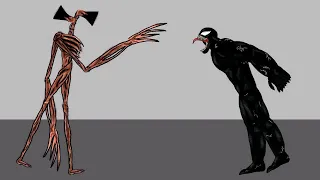 Siren Head vs Venom Fighting- Drawing Cartoon 2