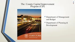 Site-Specific Plan Amendment Process: Capital Improvements Planning