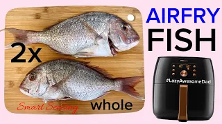 Air fry 2 whole snapper fish in Philips AirFryer XXL Digital HD9861/99  Smart Sensing Chef Program