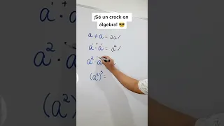 ¡SE UN CRACK EN ÁLGEBRA! 😎